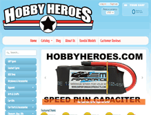 Tablet Screenshot of hobbyheroes.com